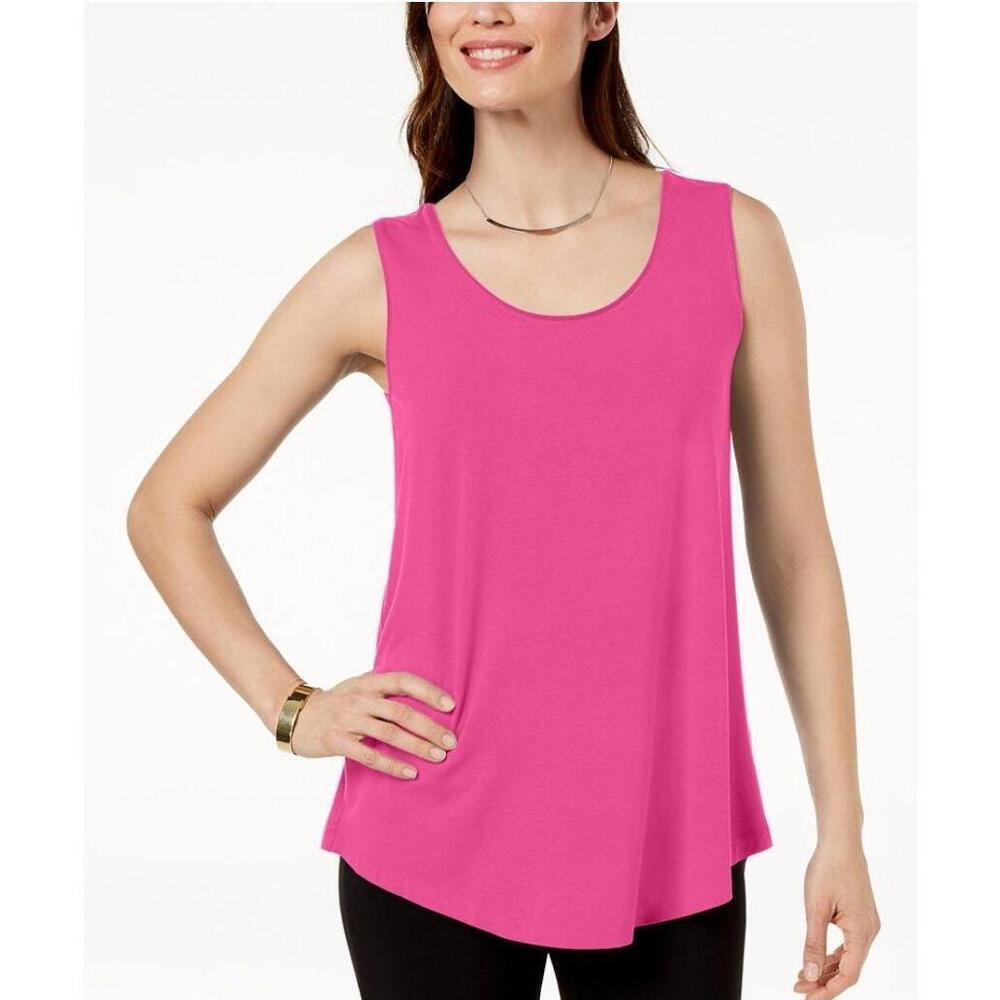 NWT JM Collection Top Scoop Neck Gray M